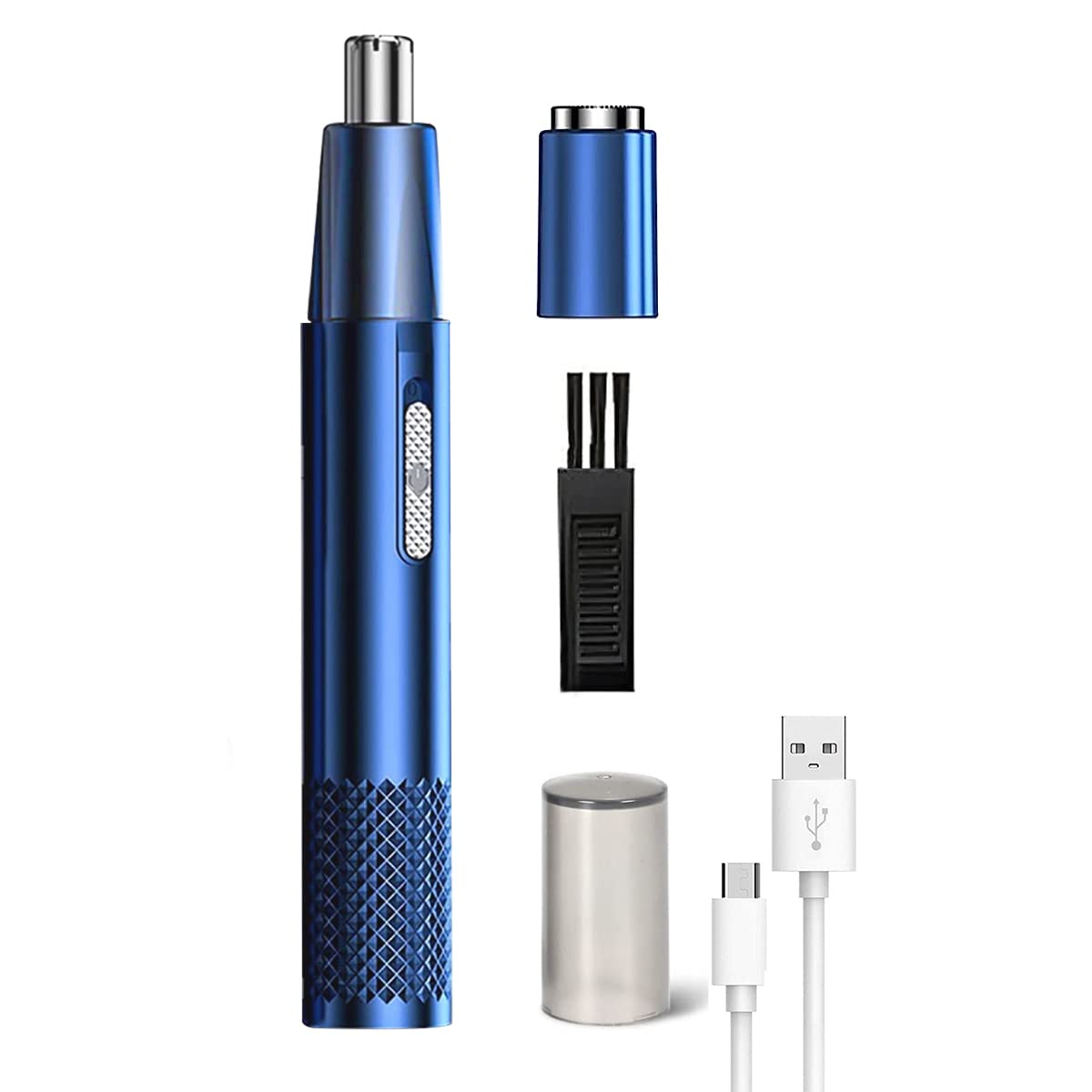 MAYCREATE Nose Hair Trimmer For Men &Women, Electric Ear and Nose Hair Trimmer Eyebrow Clipper, Dual-Hole Vortex Cleaning System IPX5 Waterproof Facial Hair Grooming Kit for Men, Blue MAYCREATE Nose Hair Trimmer For Men &Women, Electric Ear and Nose Hair Trimmer Eyebrow Clipper, Dual-Hole Vortex Cleaning System IPX5 Waterproof Facial Hair Grooming Kit for Men, Blue